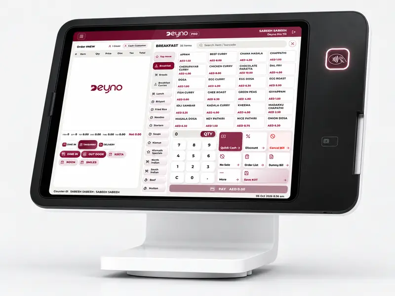 Deyno Pro Till point-of-sale terminal with integrated NFC reader